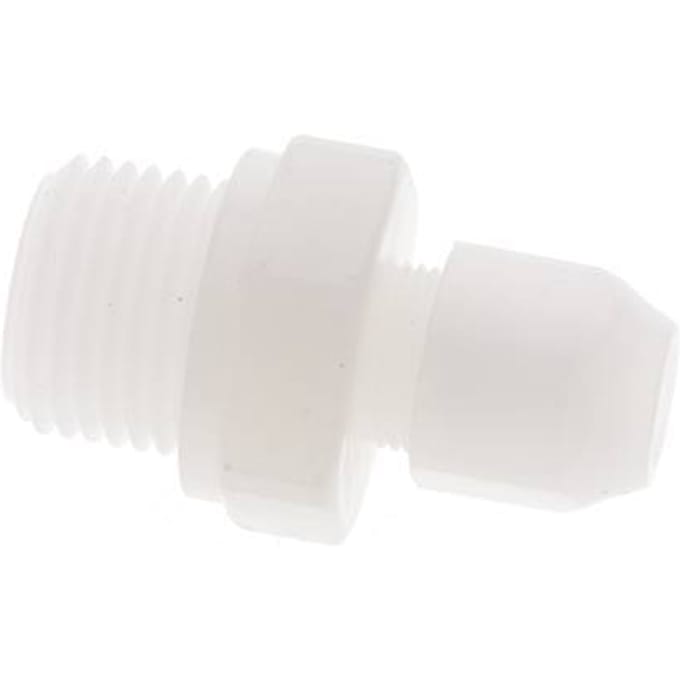 6x8mm & G1/2'' PVDF rechte slangkoppeling met buitendraad 10bar/145psi