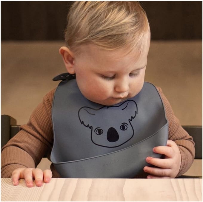 Alfie siliconen slabbetje 2-pack met print