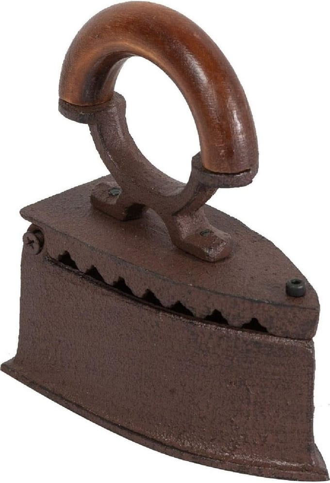 Set van 2 Gietijzeren Strijkijzers als Decoratief Tafelobject
