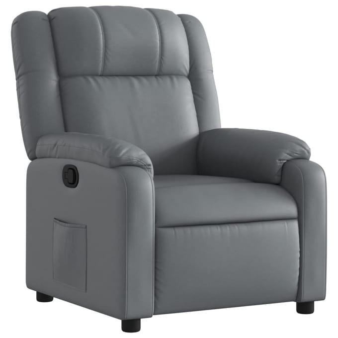 vidaXL - Fauteuil - verstelbaar - kunstleer - grijs