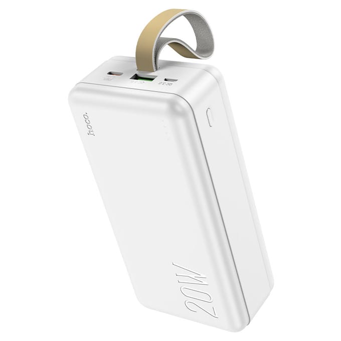 Hoco Powerbank 30.000mAh USB-C / Micro-USB / USB White