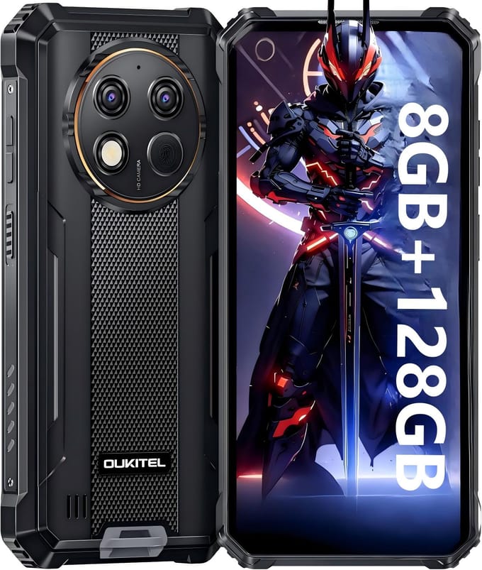 Oukitel G1S Mobiele Telefoon 8GB+128GB 6.52  Scherm 10600mAh 13MP Android 15 Smartphone zwart