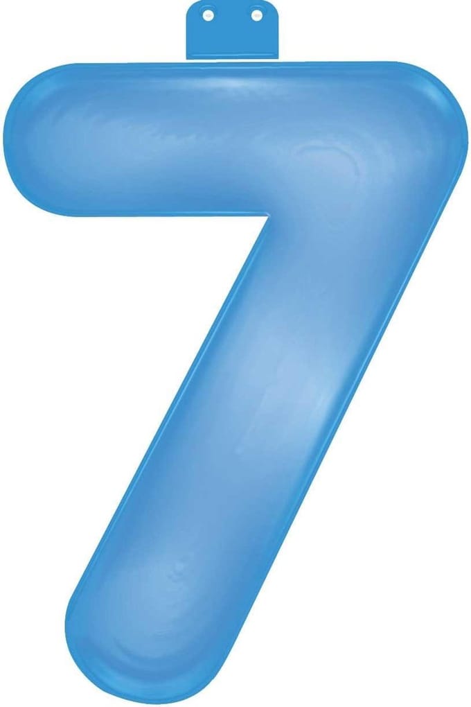 Opblaasbaar Cijfer 7 Blauw