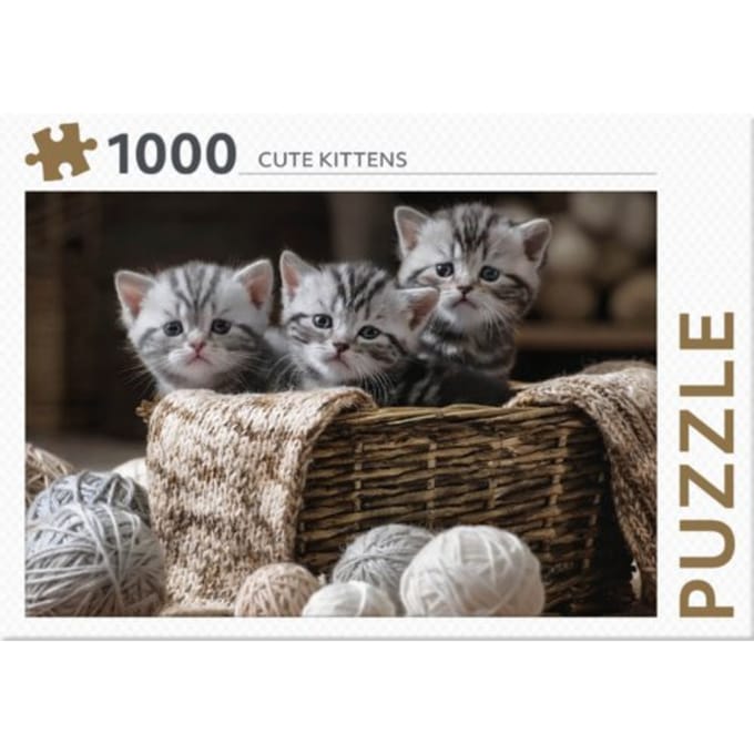 Rebo Puzzel - Cute Kittens - 1000 stukjes - Dieren thema - Vanaf 12 jaar
