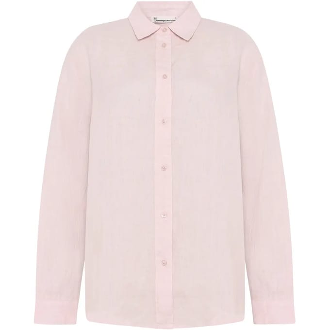 Dameshemd met lange mouwen KnowledgeCotton Apparel Loose Linen