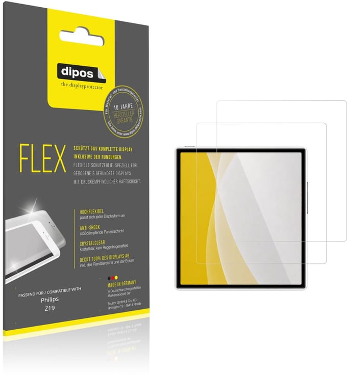 dipos – 2x Beschermfolie geschikt voor Philips Z19 | 3D Full Cover Screenprotector | 100% Passend