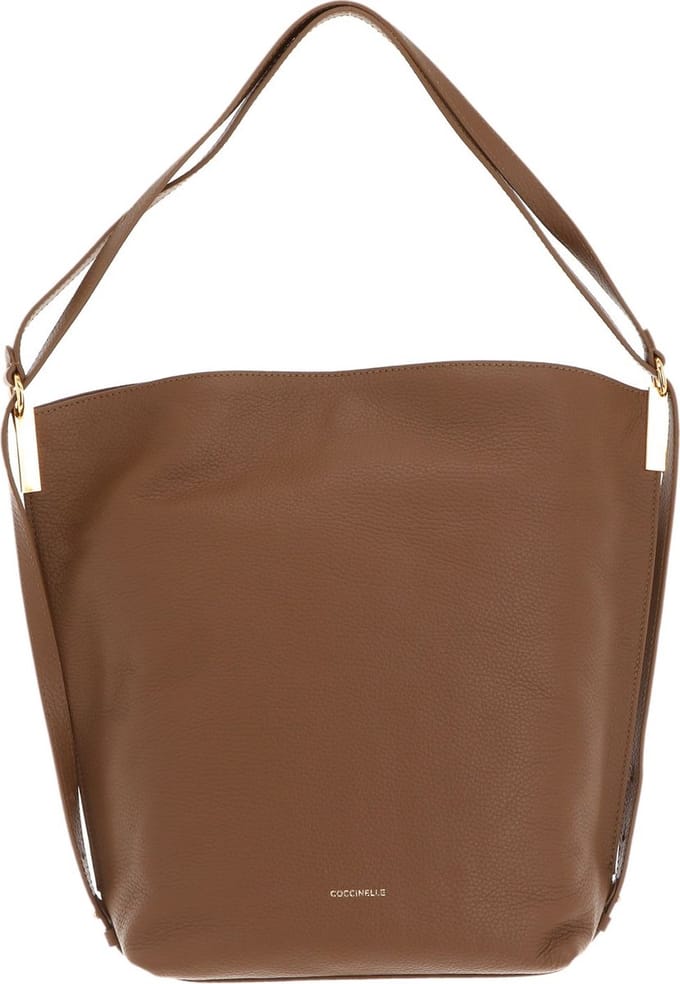 COCCINELLE Leren Schoudertas Estelle Handbag Nocciola Lichtbruin