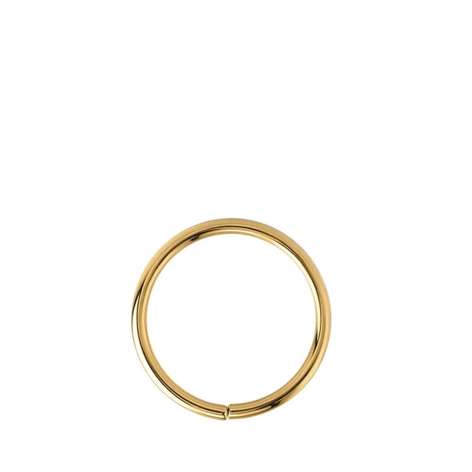 Lucardi Dames helixpiercing goldplated ring - Piercing - Cadeau - Staal - Goudkleurig