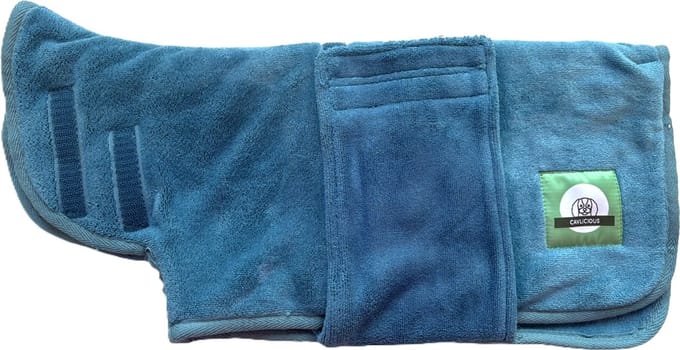 Cavlicious® hondenbadjas - zware kwaliteit - microvezel - teal - M