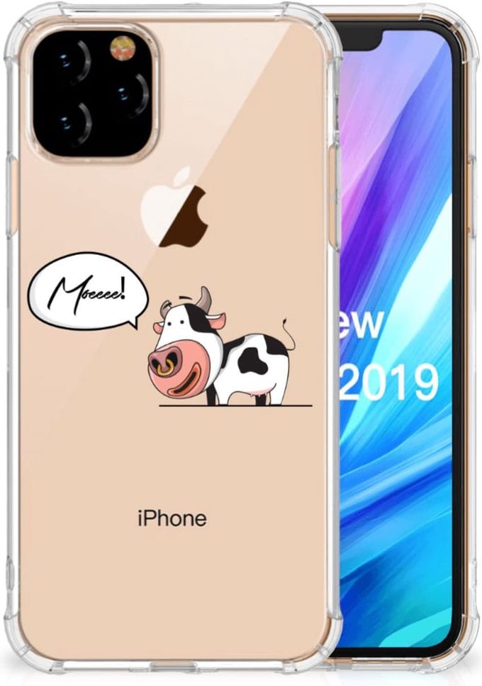 Apple iPhone 11 Pro Stevig Bumper Hoesje Cheeky Cow