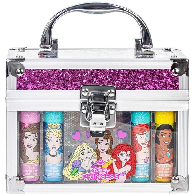 Disney princess make-up koffertje met 4 lipbalsem