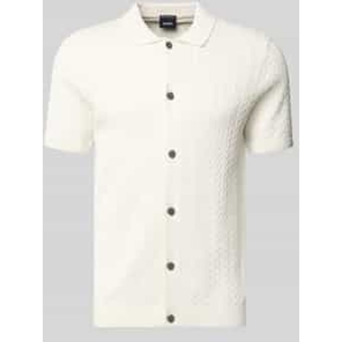 Gebreid shirt met polokraag model 'Tristao'