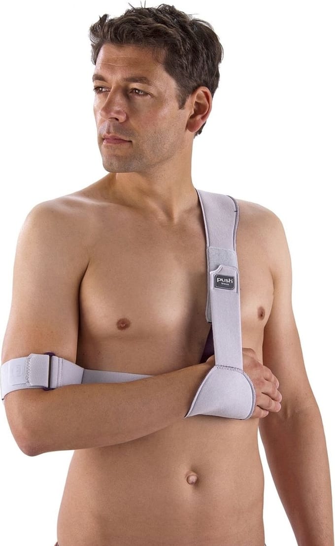 Push Med Schouderbrace Plus - Grijs - Links - Maat 3