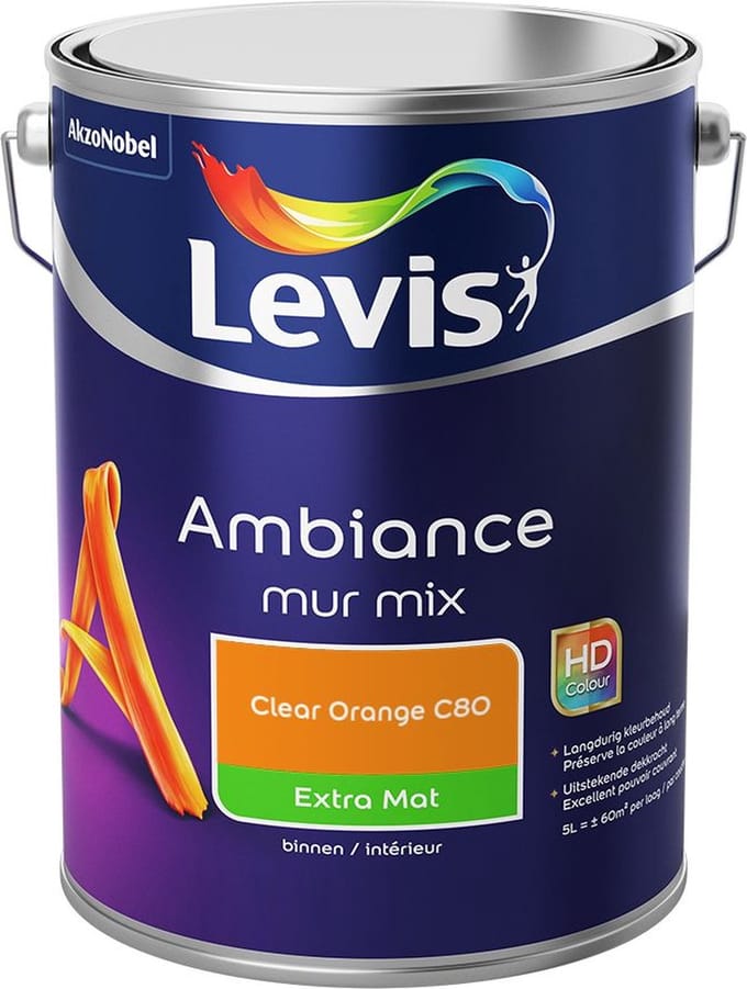 Levis - Ambiance Mur Extra Mat Mix - Clear Orange C80 - Mengverf - 5 L