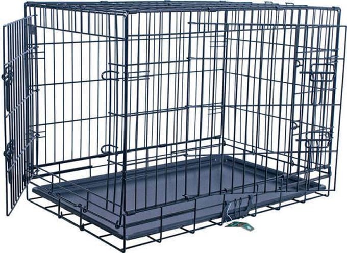 Benche Draadkooi 2-deur Zwart - 60 x 43 x 52 cm