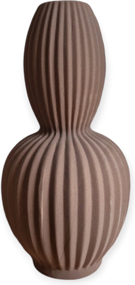 Daan Kromhout - Vaas - Indre Woods - Bruin - Keramiek - 15x31cm