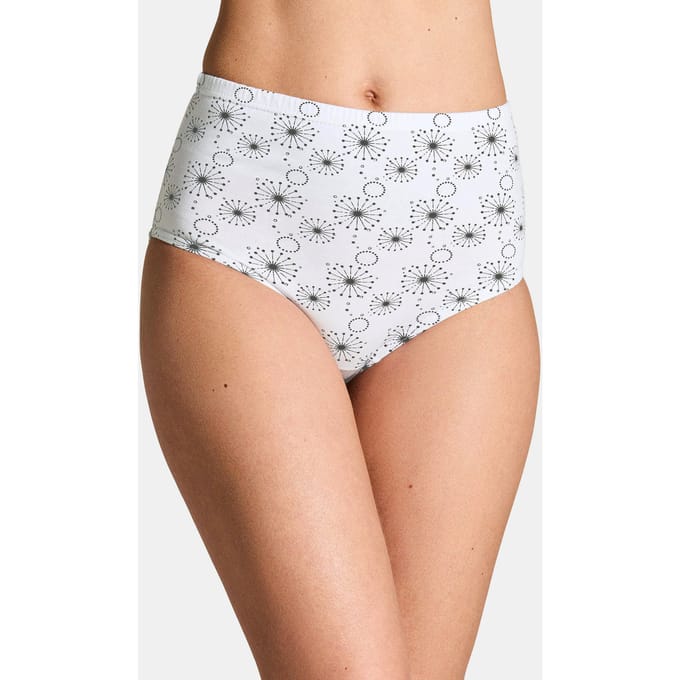 Set katoenen heupslips - wit / zwart - Gr. 48 van Goldner Fashion