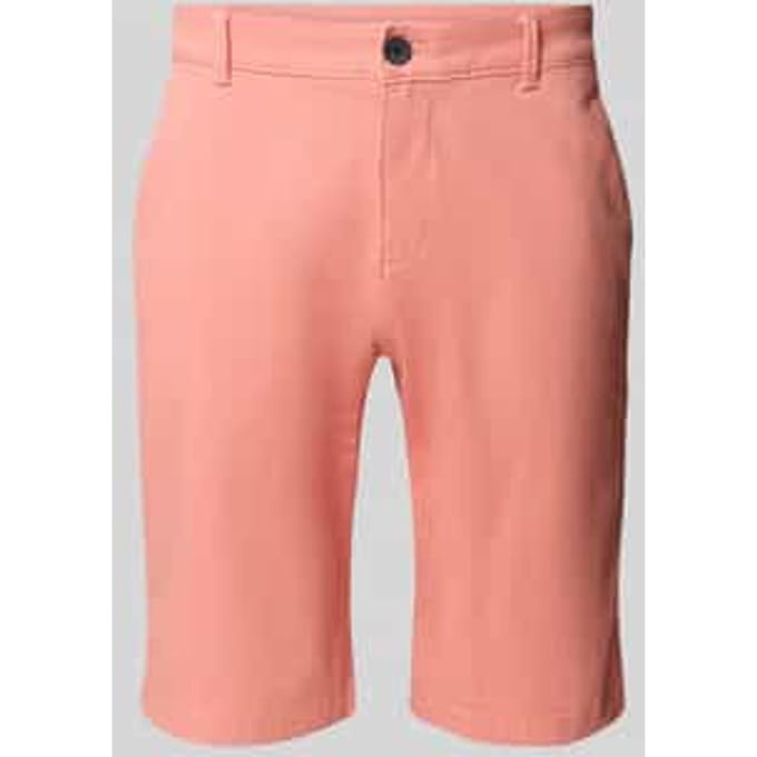 Slim fit korte chino van katoenmix