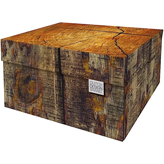 Dutch Design Brand - Dutch Design Storage Box Medium - Opbergdoos - Opbergbox - Bewaardoos - Boomstam - Natuur - Bos - Tree Trunk