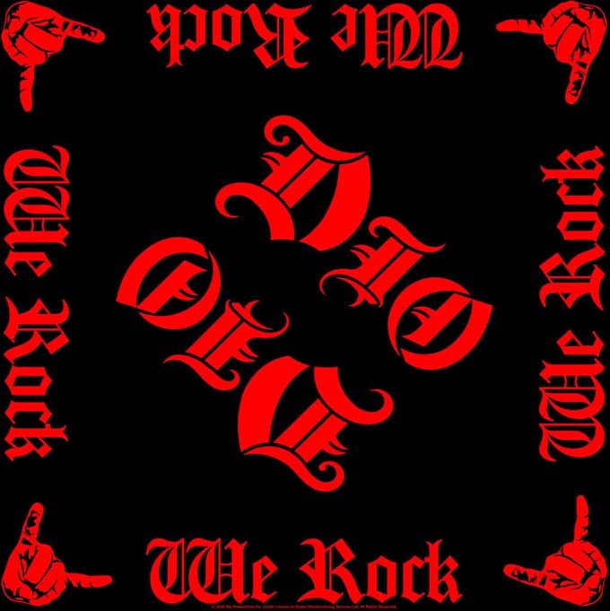 Dio - We Rock Bandana - Zwart