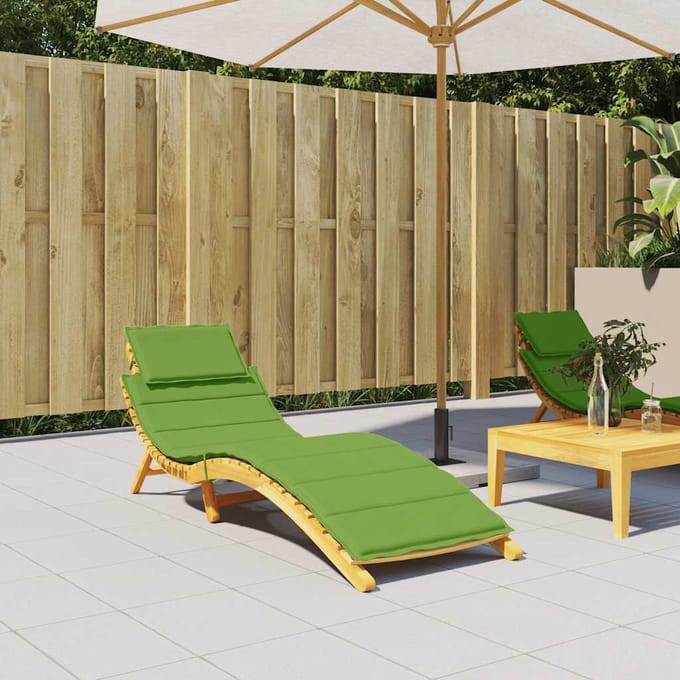 vidaXL - Ligbedkussen - 186x58x4 - cm - stof - gemêleerd - groen