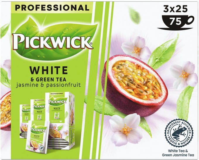 Thee pickwick white green jasmin passion 25x1.5gr | 3 stuks