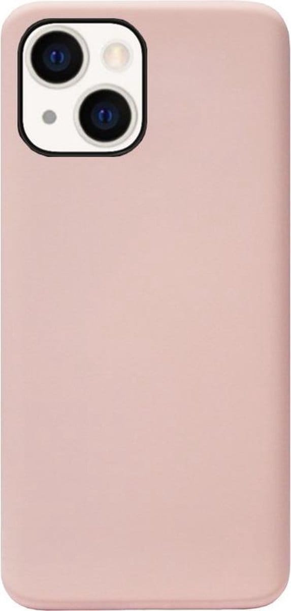 ADEL Premium Siliconen Back Cover Softcase Hoesje Geschikt voor iPhone 13 Mini - Lichtroze