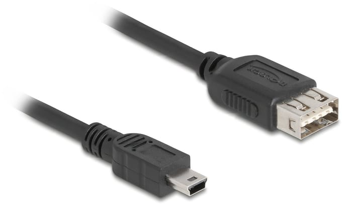 Delock USB 2.0 Cable USB Type Mini-B male to EASY USB Type-A female 2 m