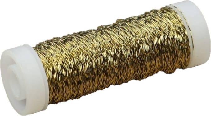 HBX Natural Living Binddraad - goud - op rol - 35 mtr - bouillon - wikkeldraad/hobbydraad