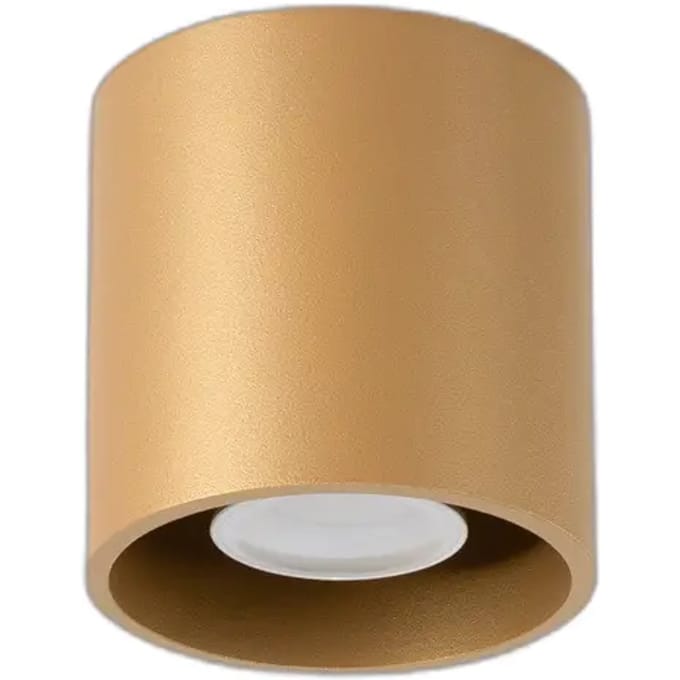 Sollux Lighting Plafondlamp Orbis - 10x10x10cm - GU10 - gouden - staal