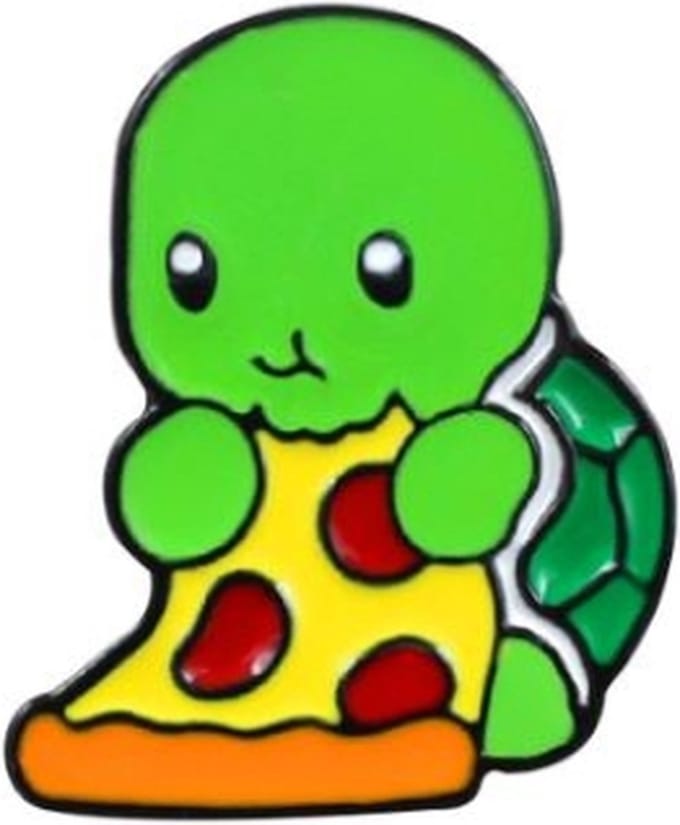 Pin Broche - Enamel pin - kledingspeld - Schildpad pizza