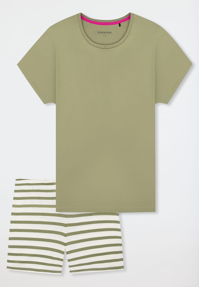 Korte pyjama met streepjes, linde - Casual Essentials 36