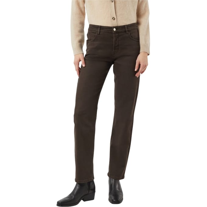 Comma  Pants Brown Maat: W38 | Straight Broeken Outlet | Dames | Bruin