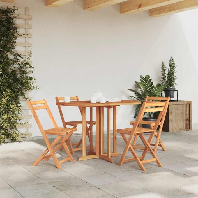 vidaXL - Tuintafel - inklapbaar - 120x70x75 - cm - massief - teakhout