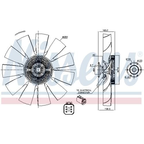 Koppeling, radiatorventilator NISSENS 86167