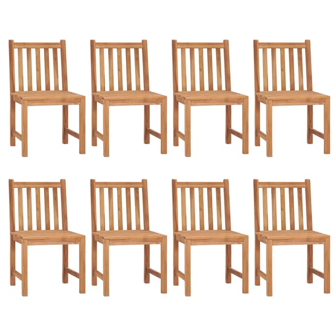 vidaXL - 9-delige - tuinset - 200x100 - cm - massief - teakhout