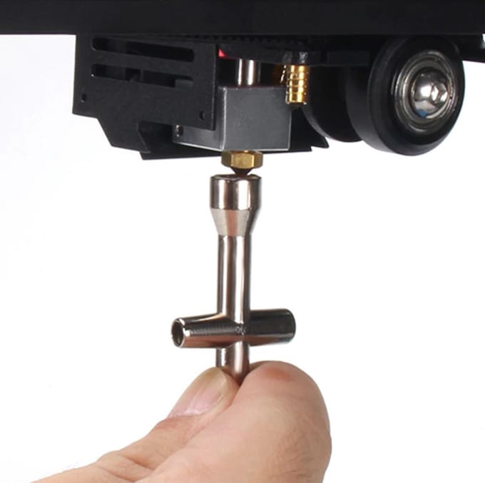 Hiden - Multifunctionele Nozzle Sleutel - Heatbed Tool - Inbussleutel - 3D Pen - 3D printer Filament - 3D printer Bouwpakket - Zilverkleurig