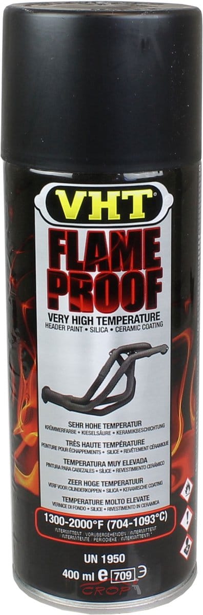 VHT Flameproof spuitbus - Uitlaat Verf Wit - 400ml