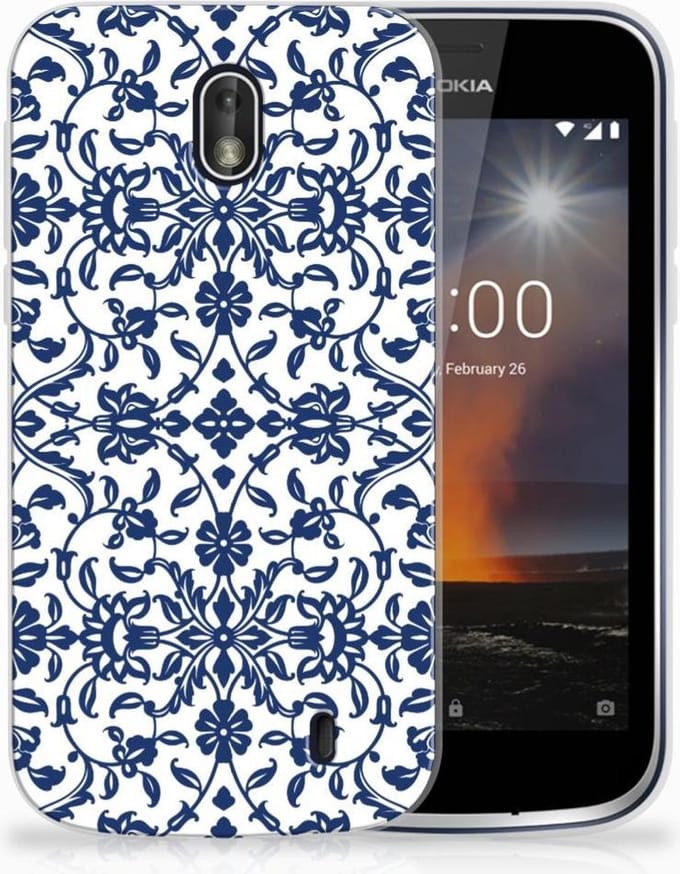 Nokia 1 TPU Case Flower Blue
