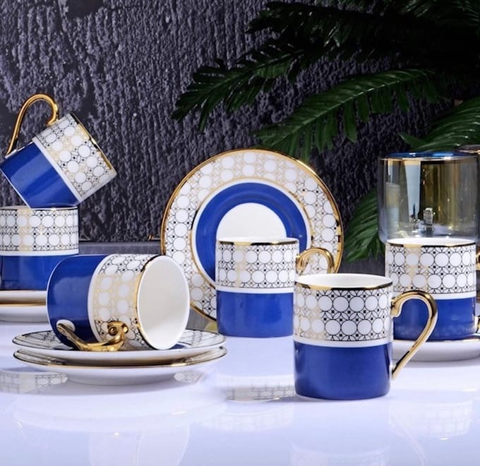 Espresso / Turkse koffie kopjes 6 persoons, 12-delige