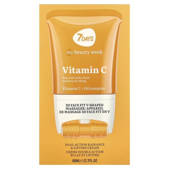 7 Days Beauty, Crème éclat et liftante double action à la vitamine C, 80 ml (2,7 fl oz) white
