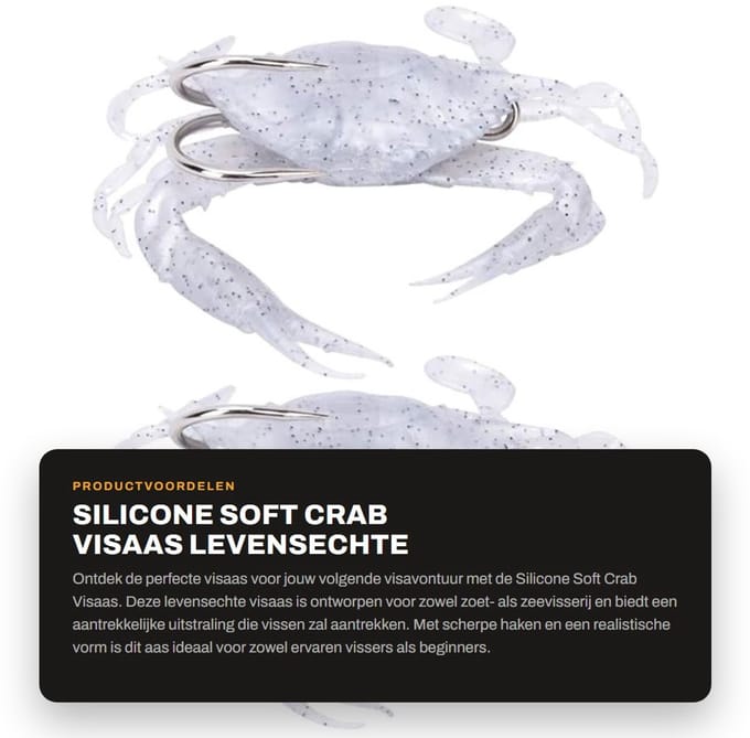 Dailygoods- Visaas 2 Stuks - Silicone Visaas - Levensechte Krabvorm