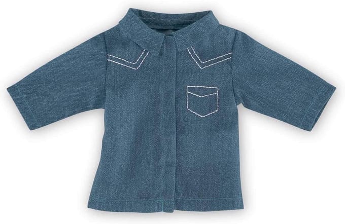 Poppenkleding Shirt Blauw voor 36 cm Poppen