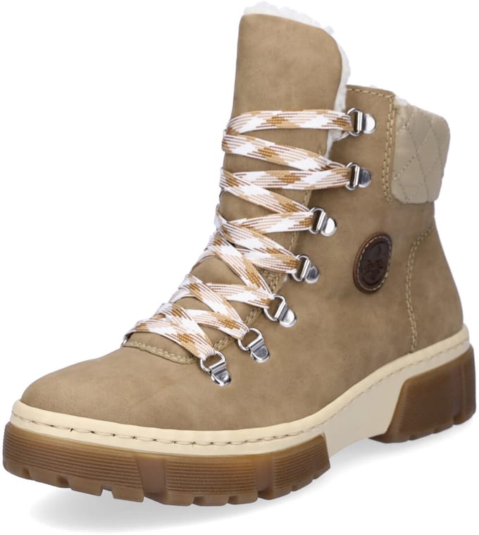 Rieker dames veterboot beige