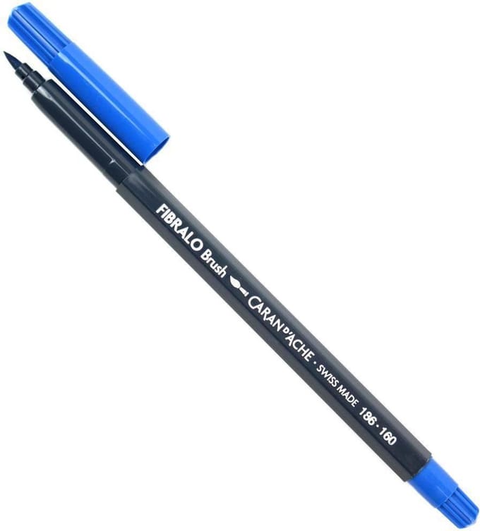 Carandache Fibralo Brush |  Cobalt Blue