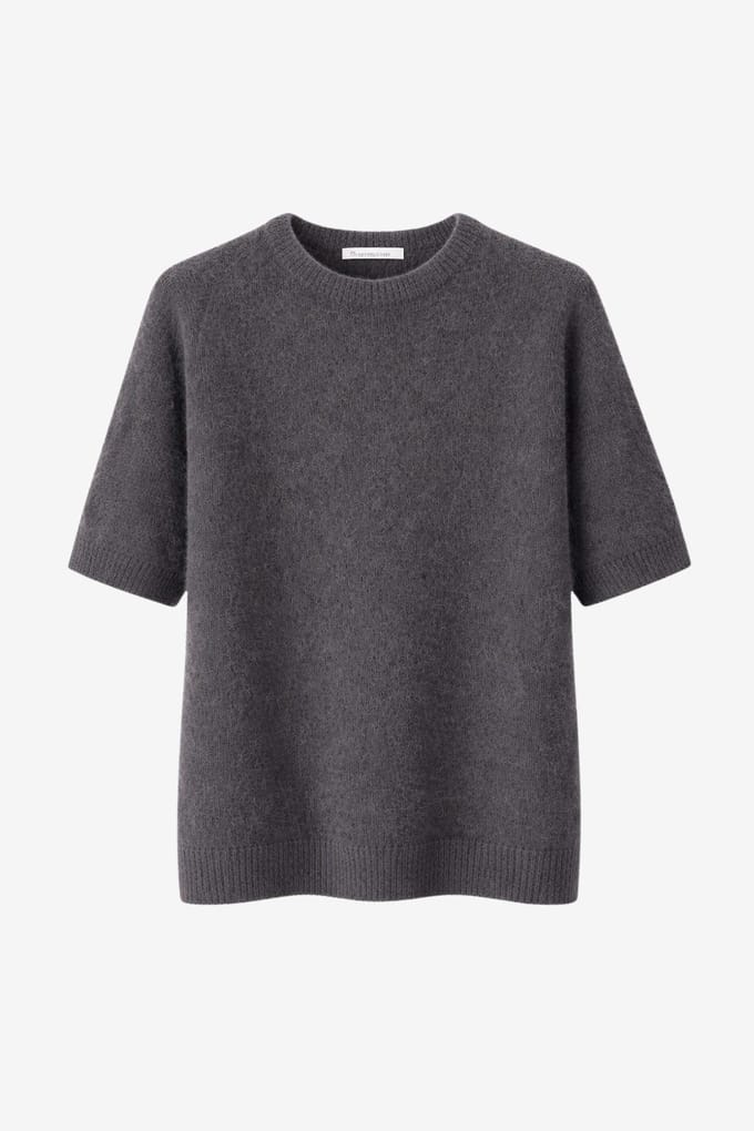 Alpaca knitted top WP01 | Dark Brown - Dark Brown / M