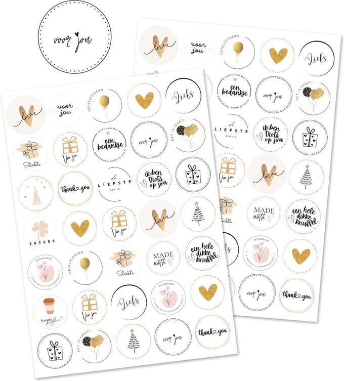Diverse Gelegenheden Stickers - 105 Kado Stickers - Cadeau Stickers - Stickers Volwassenen