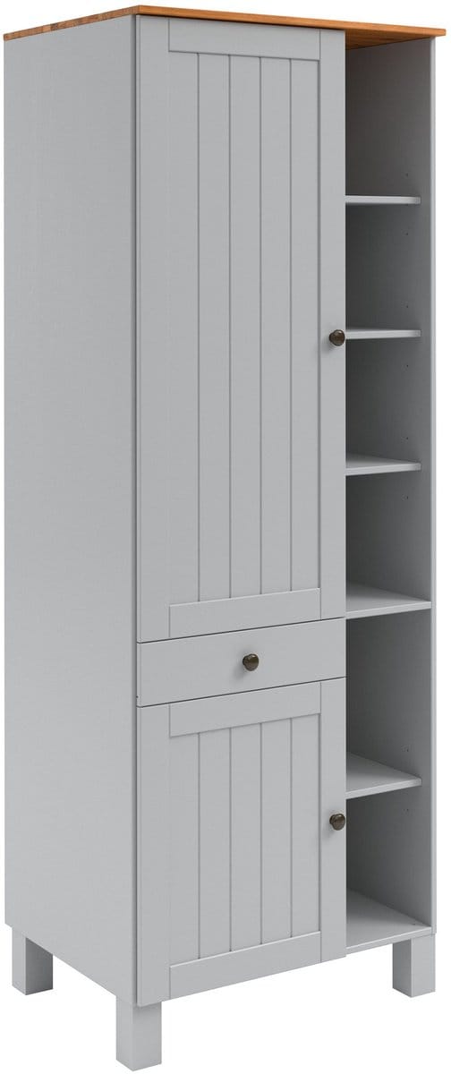 Alby-II-Hoge Kast - 2-deurs 1-lade - Grijs