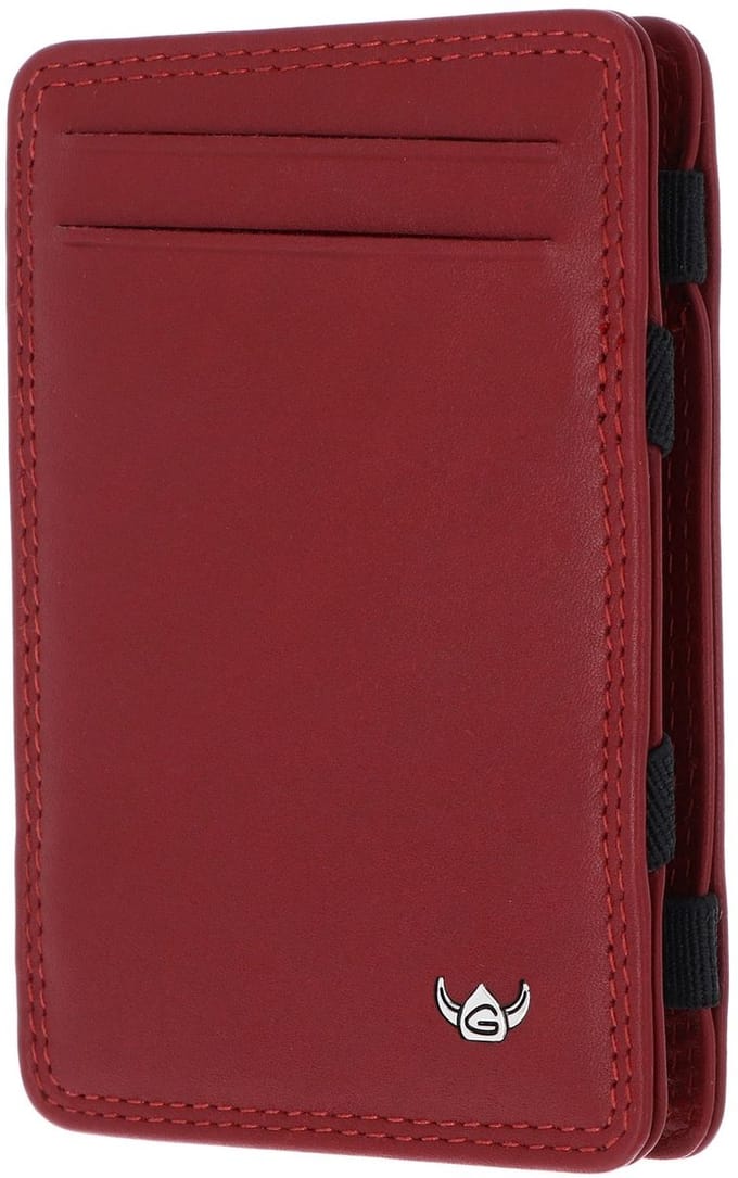 Golden Head Leren kaarthouder Polo RFID Protect Wunder-Börse 4044 Rot donkerrood