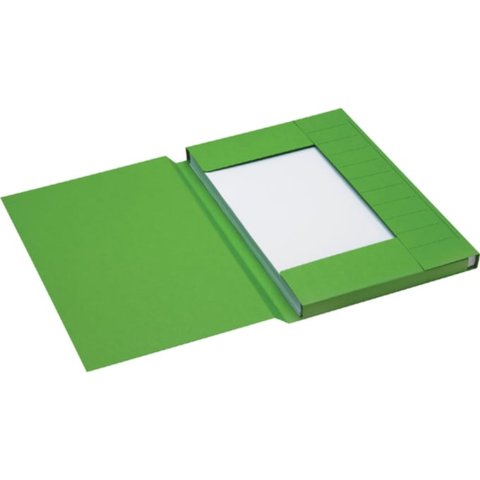 Dossiermap Secolor folio 3 klep 100% gerecycled karton 250 gr groen